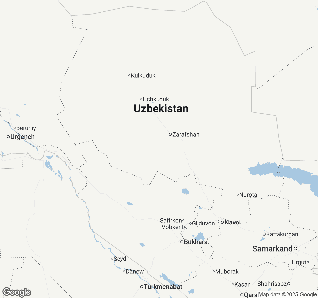 Map of Uzbekistan